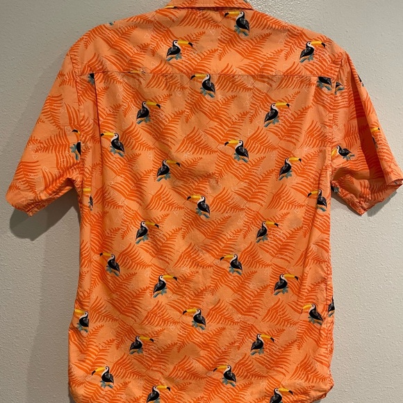 Matix L.A. Cali USA coral Toucan novelty print button up shirt. Men size… - Picture 2 of 5
